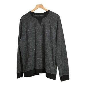Simply Styled Sweatshirt Long Raglan Sleeve Pullover Fleece Men s Size XL Gray